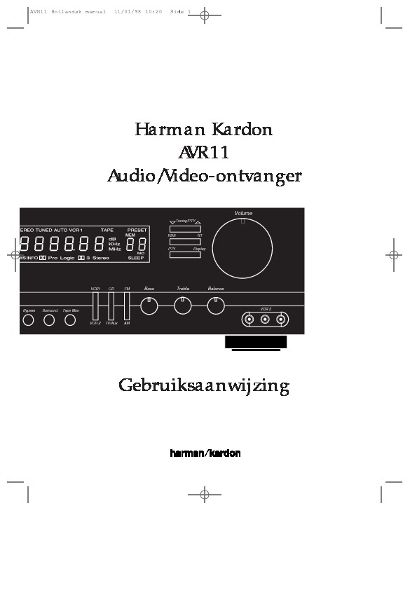 Harman kardon avr 171s user manual pdf